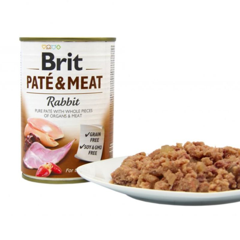 lata brit pate meat conejo
