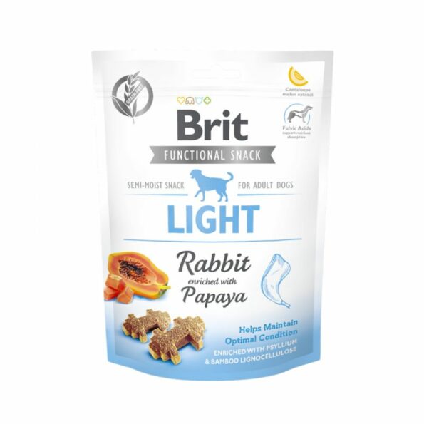 Brit snacks funcionales light conejo y papaya