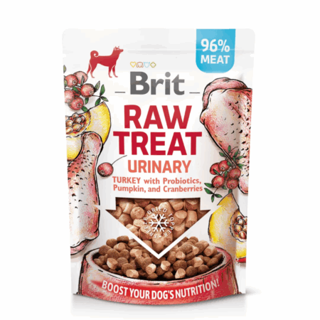 brit raw treats urinary de pavo con arándanos y calabaza