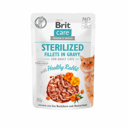 brit care gato esterilizado conejo en salsa