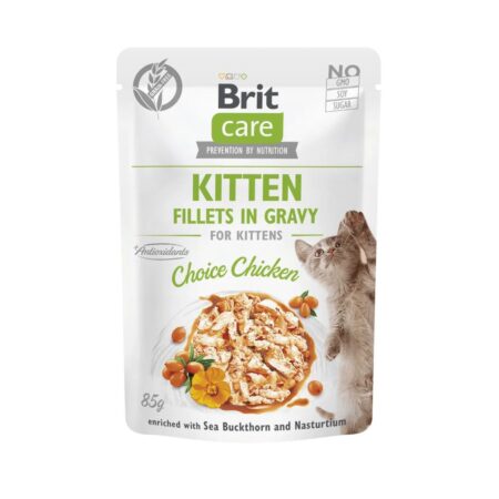 brit care gato filetes de pollo en salsa kitten