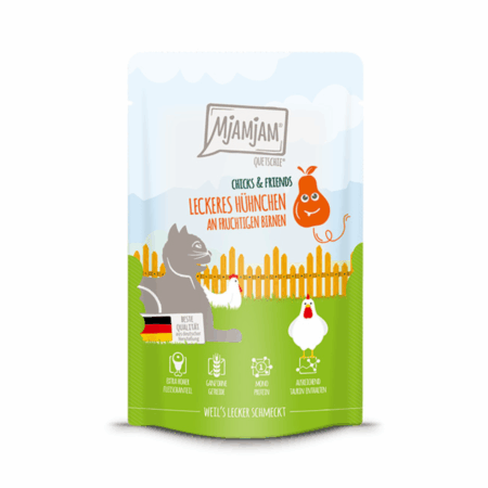 mjamjam chick&friends pollo con pera