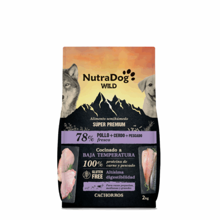 Pienso semihúmedo nutradog wild cachorro